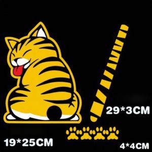 Tem Dán Xe Oto Hình Con Mèo Vẫy Đuôi Cần Gạt Mưa Ngộ Nghĩnh Hình Dán Con Mèo Quẫy Đuôi Gạt Mưa Sau Xe Ô Tô Nổi Bật