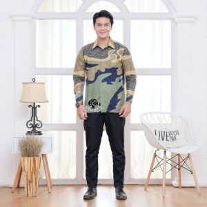 Kemeja Batik Pria Lengan baju batik pria terbaru 2024 New Motif Pekalongan Seragam Batik Exclusive
