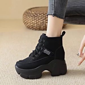greatfunny Comfortable womens single boots flat shoes with thick soles short boots for women