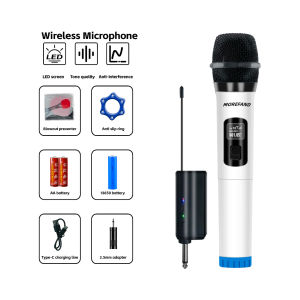 Wireless Microphone UHF Handheld Rechargeable  receiver Dynamic Microphone For Karaoke  Bluetooth microphone