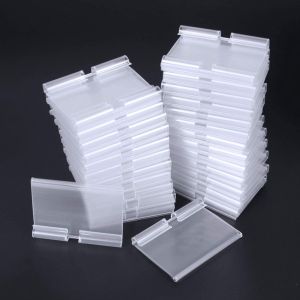 30PCS Retail Price Label Holder Clear Plastic Label Holder Merchandise Sign Display Holder