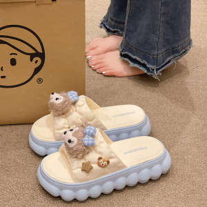 [Free Shipping] Cute Cartoon Sandals For Women Suitable For Summer Wear With A Platform Sole EVA Material Thick Bottom For Added Height And Non-Slip Design Perfect For Indoor And Outdoor Use
