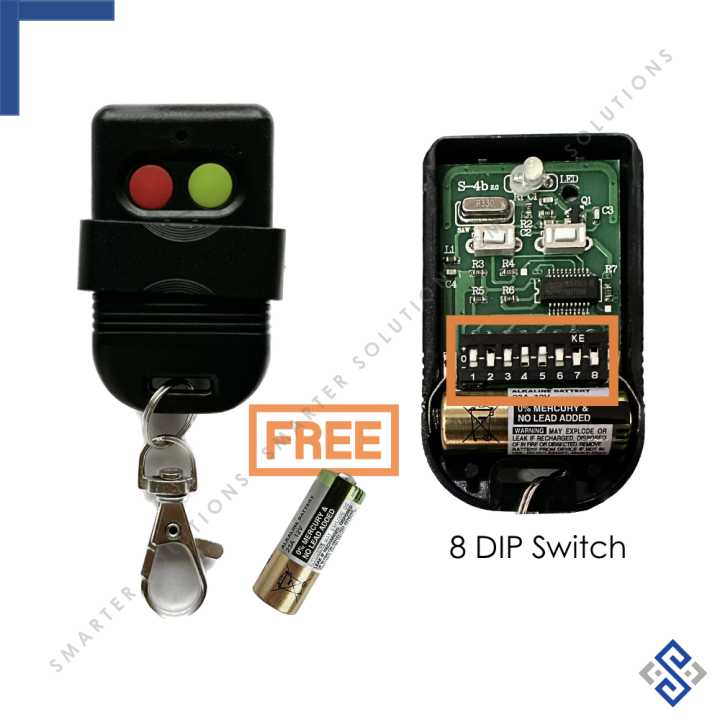 AUTOGATE REMOTE CONTROL KEY 8 DIP SWITCH 330 MHZ / 433 MHZ | Lazada