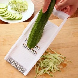 Parutan Serbaguna 4in1 / Alat Pengiris Garnish Buah Sayur Wortel Ketang Timun Praktis / Fruit and Vegetables Slicer Pisau Parut / Parutan multifungsi