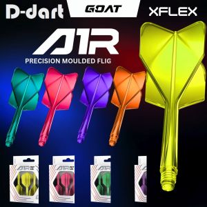 GOAT A1R DARTS FLIGHT - No 6 SHAPE XFLEX AIR Precision Moulded Integrated Dart Flights Shafts 3Pcs/Pack