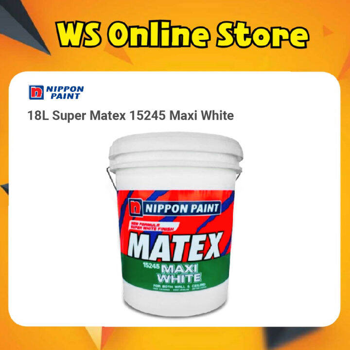 L Nippon Paint Super Matex Maxi White Lazada