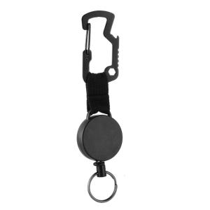Có thể thu vào Keychain Carabiner chủ dây thép Dây Khóa móc treo chìa khóa với 23.62inch dây có thể rút vào thép