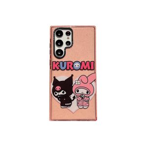 BlingBling Cute Cartoon Kuromi My Melody Shockproof Cases for Galaxy S24Ultra S23Ultra S22Ultra Phone Case for S24Plus S23Plus S22Plus Cellphone Cover for Samsung S24 S23 S22 Ultra Plus Protective Back Shell