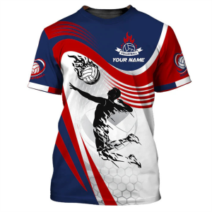 Mens new volleyball suit personalized customization name suitable for both men and women 3D printed mens T-shirt fashion shirt h260617