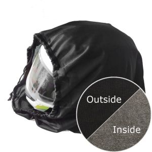 UUMIR Soft Motorcycle Helmet Bag Plush Dust Proof Full Half Helmet Lid Protect Bag Durable Lightweight Drawstring Pocket