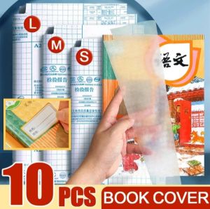 10Sheets | Transparent Self adhesive Book Wrapper Protective Waterproof Film Diamond Cover