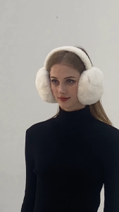 Phụ Nữ bịt tai Sang Trọng Cho Thời Tiết Lạnh Có Thể Gập Lại Tai Bảo Vệ Đồ giữ ấm tai Thời Trang Lông Miếng che tai thể thao ngoài trời Bánh