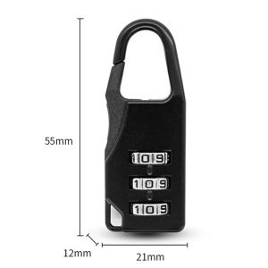 rainbow Gembok Koper Kode Numeric Code Padlock Kunci Tas Ransel Loker Gembok Mini Pin Angka 3 Digit