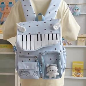 AE Star Piano high aesthetic primary school student backpack college style travel leisure backpack suitable for outings and excursions a stylish backpack for girls