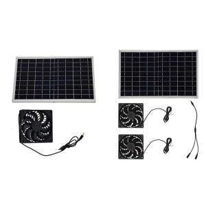 10W Solar Panel Powered Exhaust Fan Cooling Solar Exhaust Fan for Dog Chicken House Greenhouses Enduring