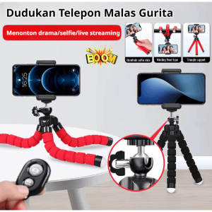 ⚡COD+Pengiriman 24 Jam⚡Portable Octopus Lazy Cell Phone Holder Desktop Cell Phone Holder/dudukan Telepon Gurita Portabel Tripod Gurita Dudukan HP Gurita Portabel Penjepit HP Anti Goyang Dudukan Telepon Genggam Lazy Phone Holder BBS