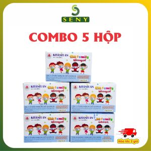 Combo 5 hộp khẩu trang y tế cho bé trẻ em kháng khuẩn ngăn bụi hộp 50 cái Khánh An