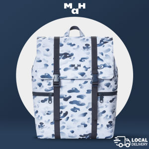 MAH Siro Printed Laptop Backpack With Zipper Compartment 14 inch Tas Ransel Motif untuk Sehari-hari