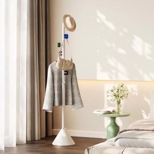 FFBH Metal Coat Racks Art Creative Rack Coat Stand Floor Clothes Hanger Bags Shelf Modern Clothes Hanger Rack Living Room Furniture 9N5Q1