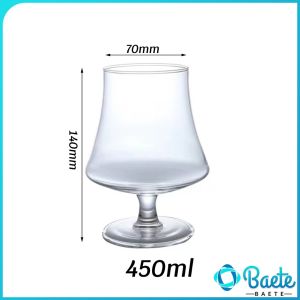 Baete 450ml Goblet Glass Champagne Wine Whisky Glass Tansparent Clear Brandy Glass Waisted Cup