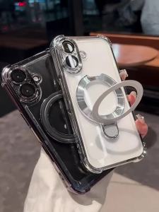 Airbag iPhone16promax iPhone Case 15pro Shockproof and Drop Resistant 14Plus Transparent and Soft 13 Bracket