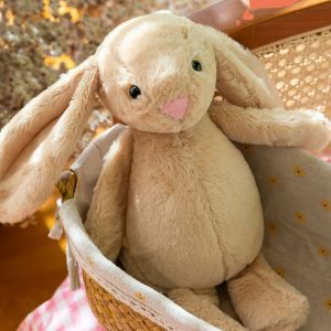 YAZHE คริสเตียนคริสติน ตุ๊กตากระต่ายอีสเตอร์ นุ่มนุ่มๆ ผ้าฝ้ายพีพี ของเล่นตุ๊กตาสัตว์ น่ารักน่ารักๆ ขนปุยฟู อีสเตอร์