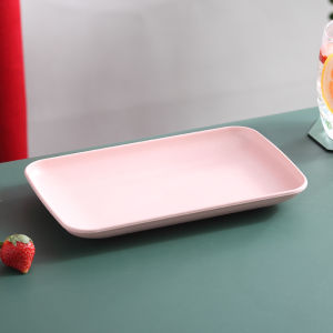 Rectangular Plate Set for Snacks Fruit Wheat Straw Tableware Household Kitchen bowl dish Dinnerware