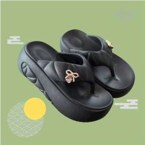 Dép Kẹp Đế Siêu Cao 7 phân Dày Dặn Đúc Nguyên Khối Đi Biển