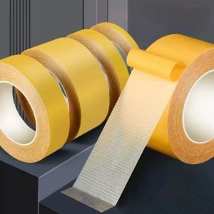 NOBLELUX 10/20m High Viscosity Double Sided Tape Waterproof Heavy Duty Wall Adhesive Tape Multifunctional Fiberglass Mesh Mesh Grid Fabric Tape Poster Carpet