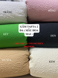 GẤM TAFTA 2 DA ( MẪU HOA MAI) Chất Liệu Cotton Satin Hoa Văn Kích Thước 1M5 X 1M5 1M X 1M5 - Lazada