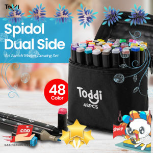 PROMO TERBATAS!! - 12/24/30/40/48 Warna Sketsa Spidol Umum General Marker Set Animation Markers / Twin Market Set Spidol