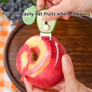 Mini Peeling Knife Stainless Steel Retractable Portable Peeler Paring for Potato Tomato Travel Fruit Knife Keychain