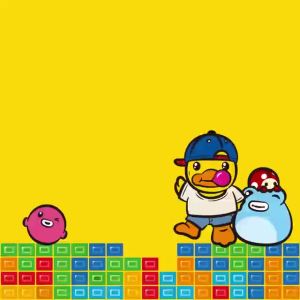 B.DUCK Máy chơi game vịt nhỏ màu vàng cầm tay phong cách retro Tetris cổ điển màn hình lớn đồ chơi giáo dục cho trẻ em