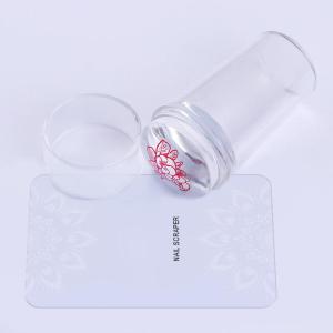 BORN PRETTY Double/Single Head Jelly Nail Art Stamper Clear Transparent Silicone Head Scraper UV Gel Transfer Template with Cap French Nail Stamping Tool Accessories Nails Manicure Art Tool Kits