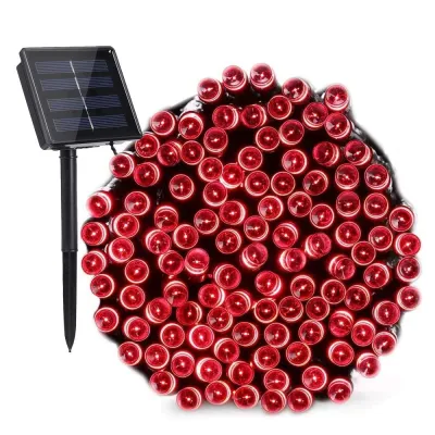 Solar Christmas Light 100 LED 10M Lenght Multicolor Green Red White Warm White Blue Light for Outdoor 8 MODES