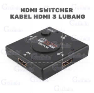 HDMI SWITCH 3 PORT MODEL KOTAK (3 INPUT 1 OUTPUT) HDMI SWITCHER E1303 KABEL HDMI 3 LUBANG