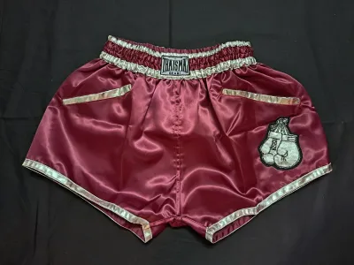 Thaismai Thai Boxing Shorts - Female Style - Red/Silver
