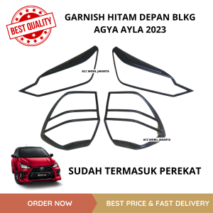 PAKET GARNISH HITAM LIST LAMPU DEPAN BELAKANG MOBIL NEW AGYA AYLA 2023