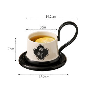 French medieval atmosphere coffee cup high-end exquisite afternoon tea cup saucer small crowd light luxury high appearance value