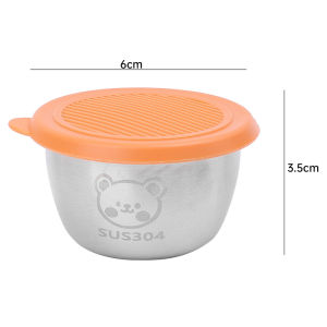 1/6Pcs 304 Stainless Steel Reusable Salad Box For Lunch Box Picnic Travel Salad Condiment Containers With Lids Leak Proof Dipping Sauce Cups
