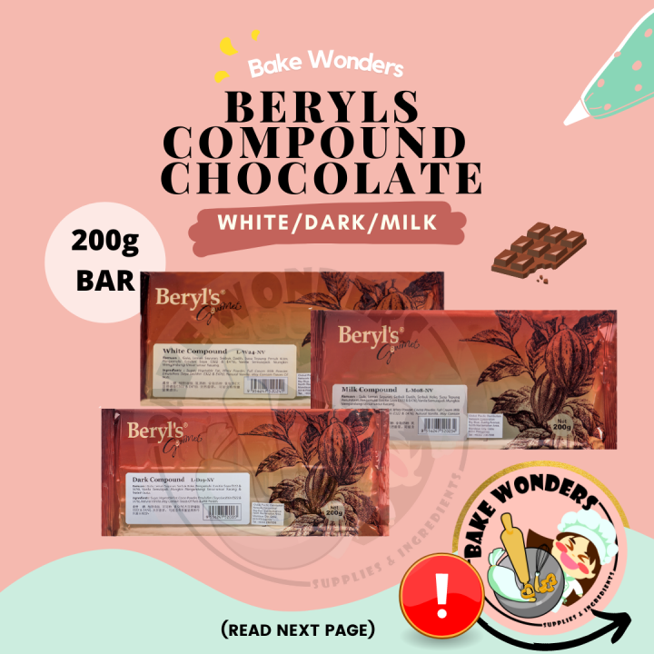 Beryls Chocolate Bar/ Compound Chocolate/ Chocolate Compound Bar/ Dark