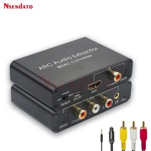 HDMI DAC Audio Converter HDMI ARC To RCA Audio Extractor Adapter Optical SPDIF Coaxial to 3.5mm Digital to Analog Audio Conveter