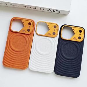 Suitable for Apple 18pro Mobile phone case with wave pattern IP17promax Sleeve 17pro Magnetic Attraction 18pro Anti-Fall