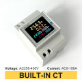 D52-2066 6IN1 Din rail AC Monitor 110V 220V 380V 100A Voltage Current Power Factor Active KWH Electric energy Frequency meter VOLT AMP. 