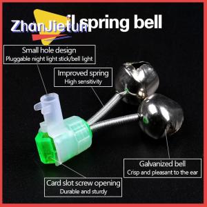 zhanjietun กระดิ่งสำหรับตกปลาป้องกันการตกเสาทะเลไฟสำหรับกลางคืนแบบเหนี่ยวนำคันเบ็ดตกปลาอุปกรณ์เสริมสำหรับเบ็ดเสาทะเล