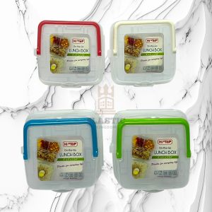 Hi-Top 2-Layer Bento Box With 4 Compartments Multi-Functional Food Storage Lunch Box With Spoon And Fork