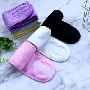 Headband Velcro Facial Wash Headband Thick And Long Cloth Adjustable Hair Band Sports Yoga Ladies Bangs Headscarf
