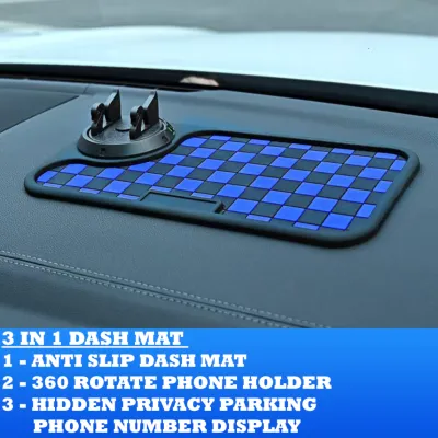 Car Phone Holder Dashboard Anti Slip Mat Non Slip Mat Pad Mobile Stand 360 Rotating Dashmat Organizer Storage Organiser Dadu Thai Dash Mat Parking Number Display Car Accessories Axia Myvi Saga Persona bezza iriz aruz viva alza wira X50 X70 Ativa