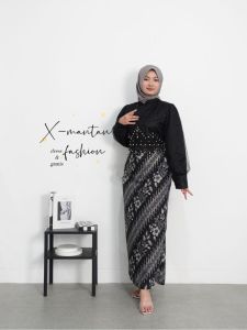 Maxi Lavina / gamis model terbaru / dress kondangan / Batik couple keluarga / gamis lebaran (GOOD QUALITY)