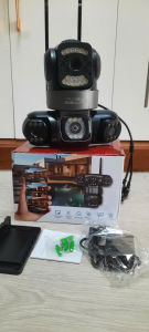 Camera wifi  yoosee 4 mắt ngoài trời xoay 360 3 khung hình xem 26Mpx